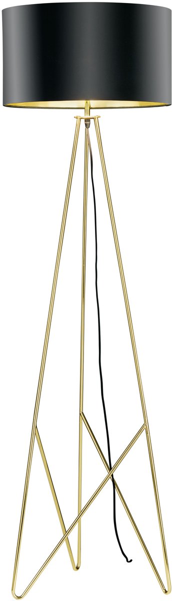 Eglo design camporale - lampadaire - 1 lumière - laiton - noir, or