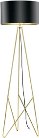 Eglo design camporale - lampadaire - 1 lumière - laiton - noir, or