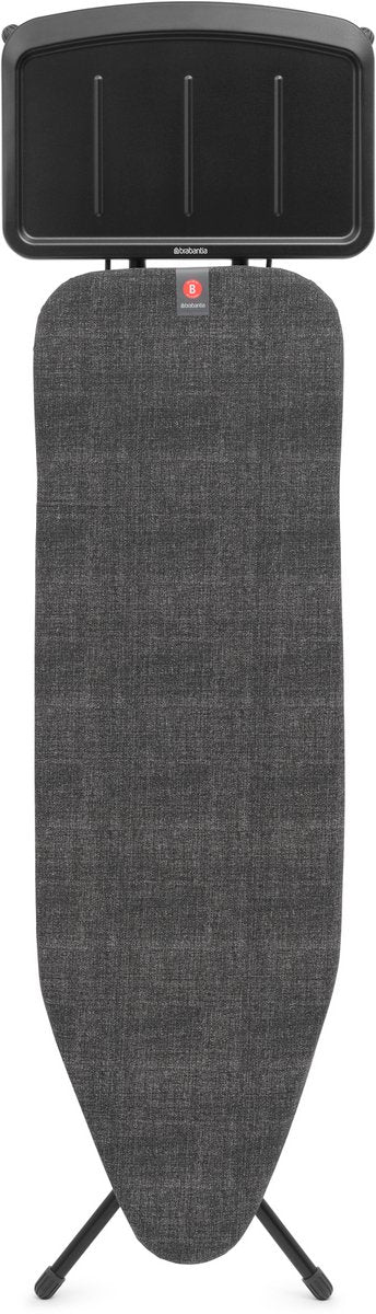Brabantia planche à repasser b - pour centrale vapeur - 124 x 38 cm - denim noir
