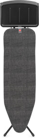 Brabantia planche à repasser b - pour centrale vapeur - 124 x 38 cm - denim noir