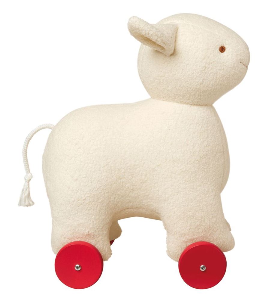 Mouton 32 cm sur roulettes