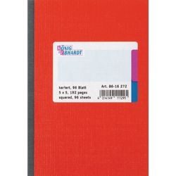 Carnet König Ebhardt A6 à carreaux rouge