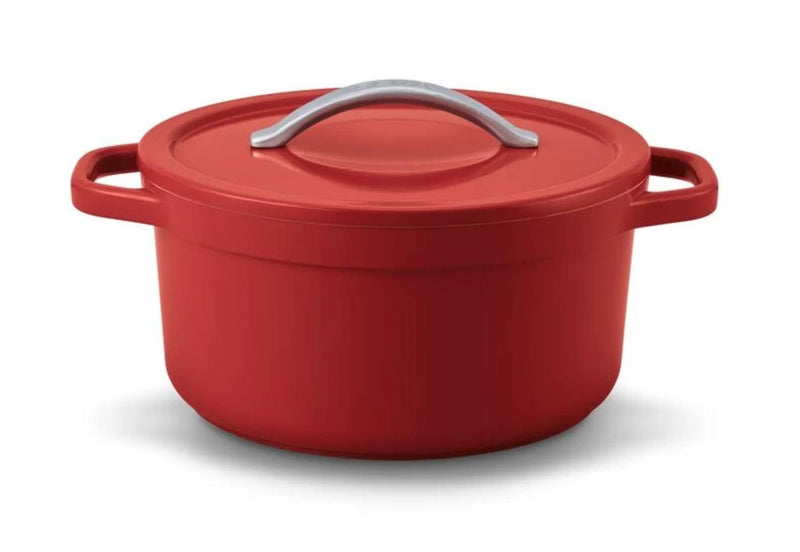 Beka plume marmite 24cm aluminium rouge avec revêtement antiadhésif céramique