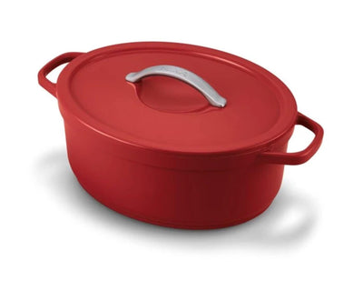 Beka plume ovale marmite 31cm rouge aluminium avec revêtement antiadhésif céramique