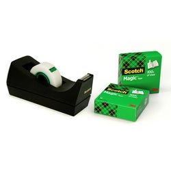 Dévidoir scotch c38 + scotch magic tape 19mmx33m 3 rouleaux