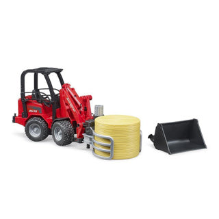 Bruder Schäffer Compact Load 2630 avec des balles de foin Gripper