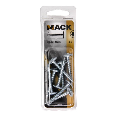 Mack 1069140 - vis de trappe bleue galvanisée 6,0 x 40 mm 8 pcs | 5 pièces