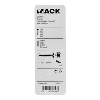 Mack 1069141 - vis de trappe bleue galvanisée 6,0 x 30 mm 9 pcs | 5 pièces