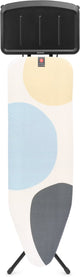 Brabantia planche à repasser perfect flow b - pour centrale vapeur - 124 x 38 cm - bulles à ressort