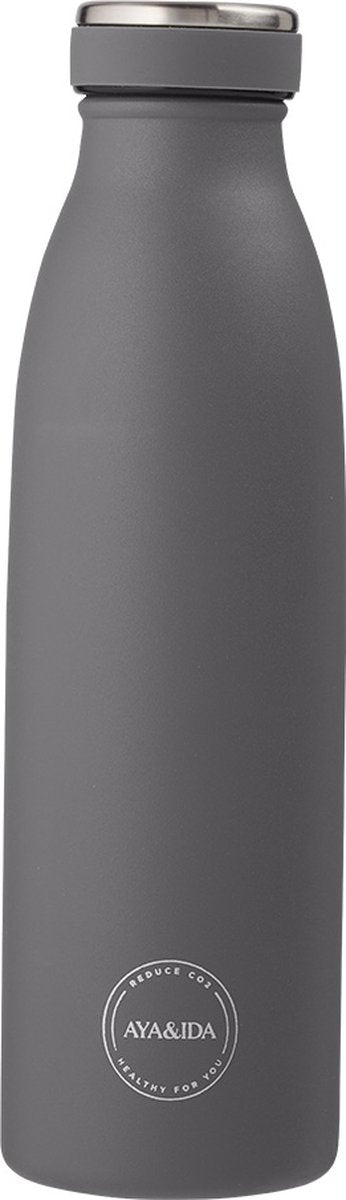 Aya ida - gourde - thermos - bouteille d'eau - 500ml - gris foncé