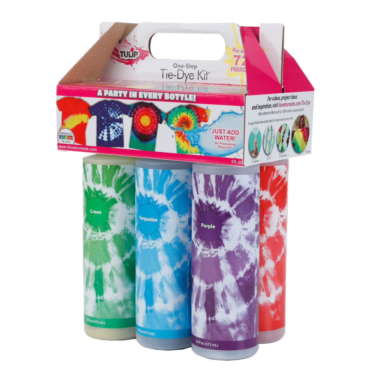 Tulipe tie-dye en une étape tulipe • kit tie-dye 6 couleurs