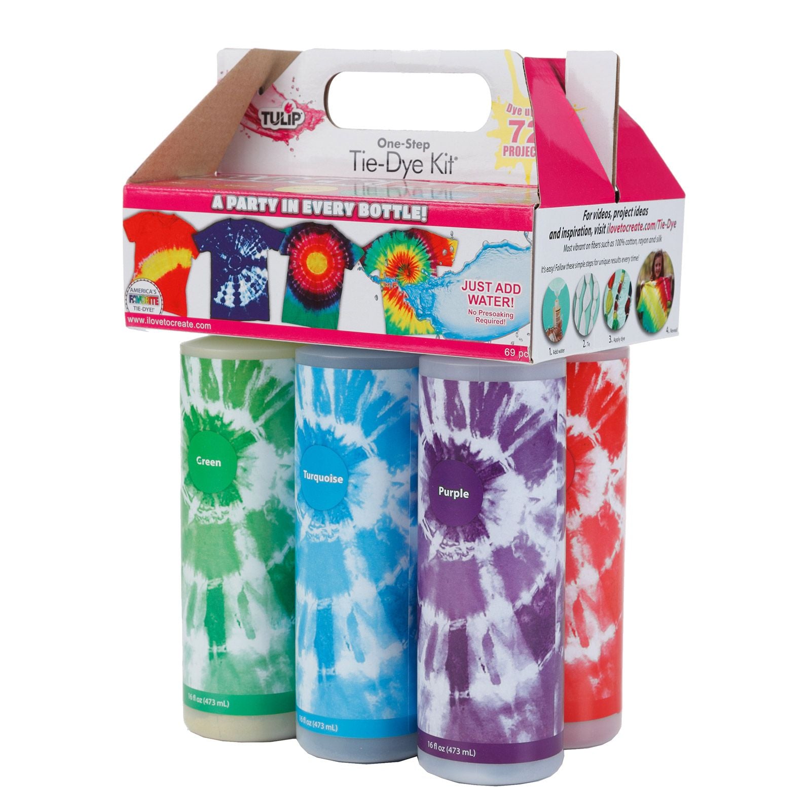 Tulipe tie-dye en une étape tulipe • kit tie-dye 6 couleurs