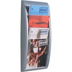 Porte-brochures mural paperflow 406135 a4 argent