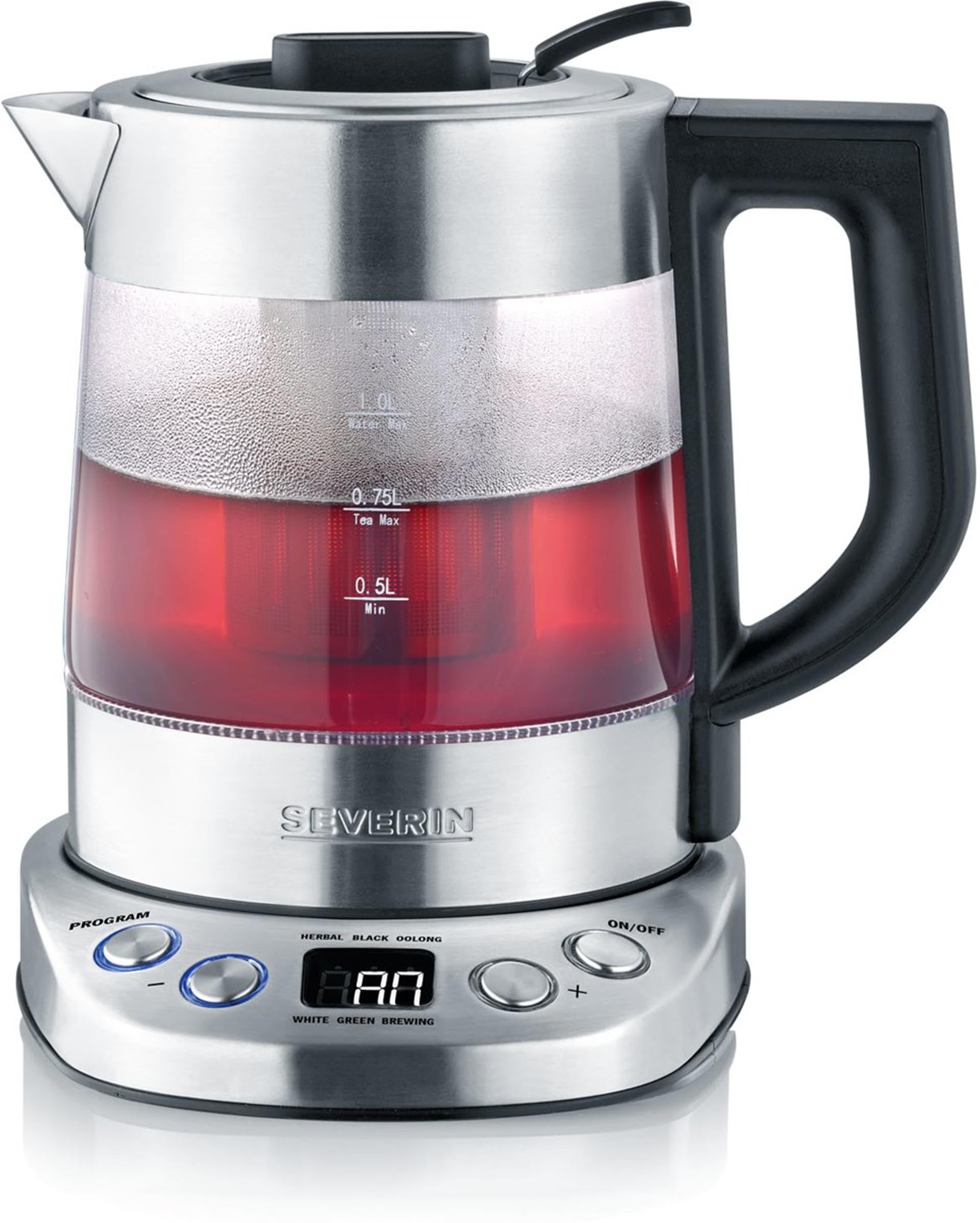 Bouilloire Severin verre inox 1l 2200w