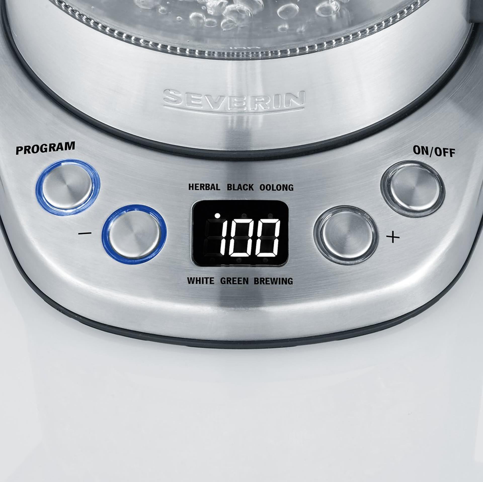 Bouilloire Severin verre inox 1l 2200w