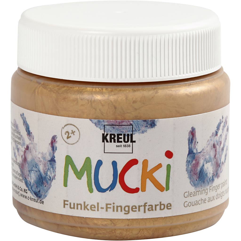 Creativ Company Mucki Paint Finger Gold Metallic, 150 ml