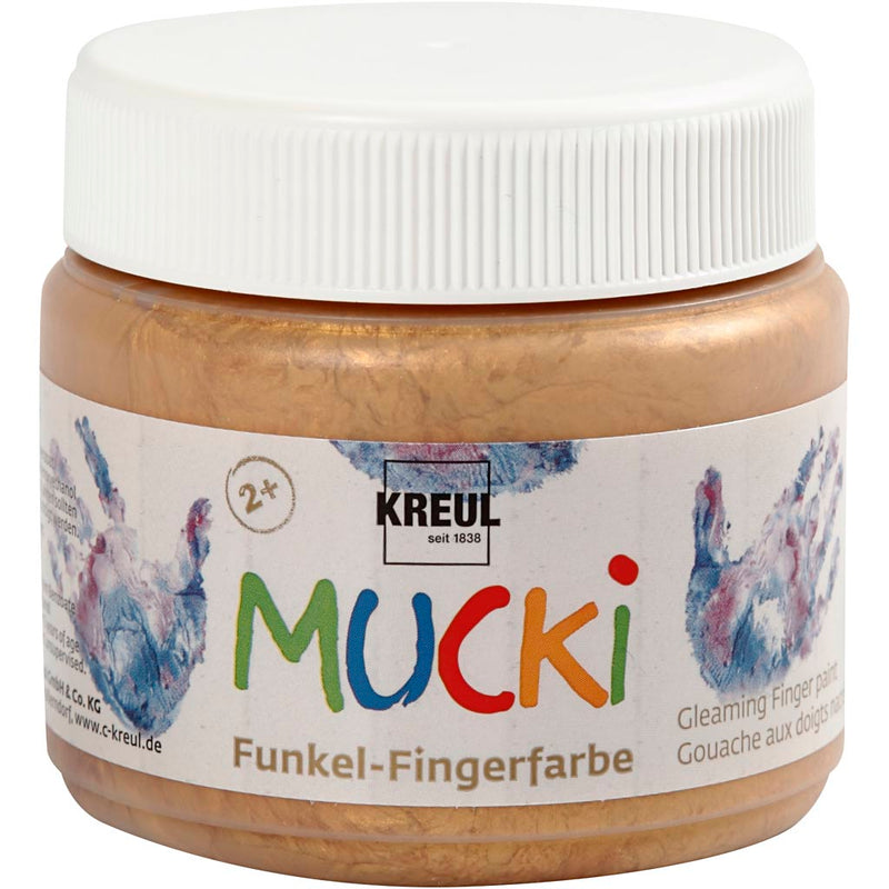 Creativ Company Mucki Paint Finger Gold Metallic, 150 ml