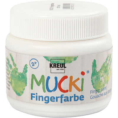 Creativ Company Mucki Finger Paint blanc, 150 ml