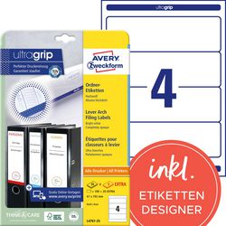 Ordner étiquettes avery l4761-25 blanc