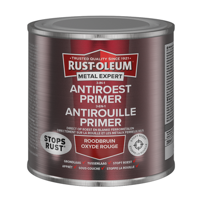 Rust-oleum 1071410 - Apprêt antirouille 3 en 1 -250m brun rouge | 1 pièce