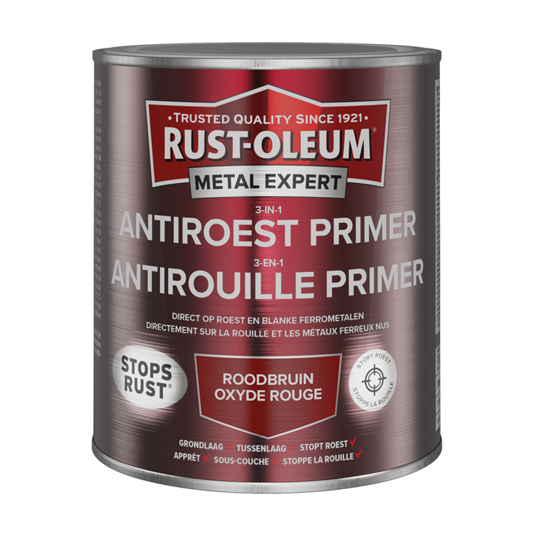 Rust-oleum 1071316 - Apprêt antirouille 3 en 1 -750mlbrun rouge | 1 pièce