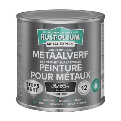 Rust-oleum 1071326 - peinture métal-hg - ral9005 -250mldirectement sur rouille | 1 pièce