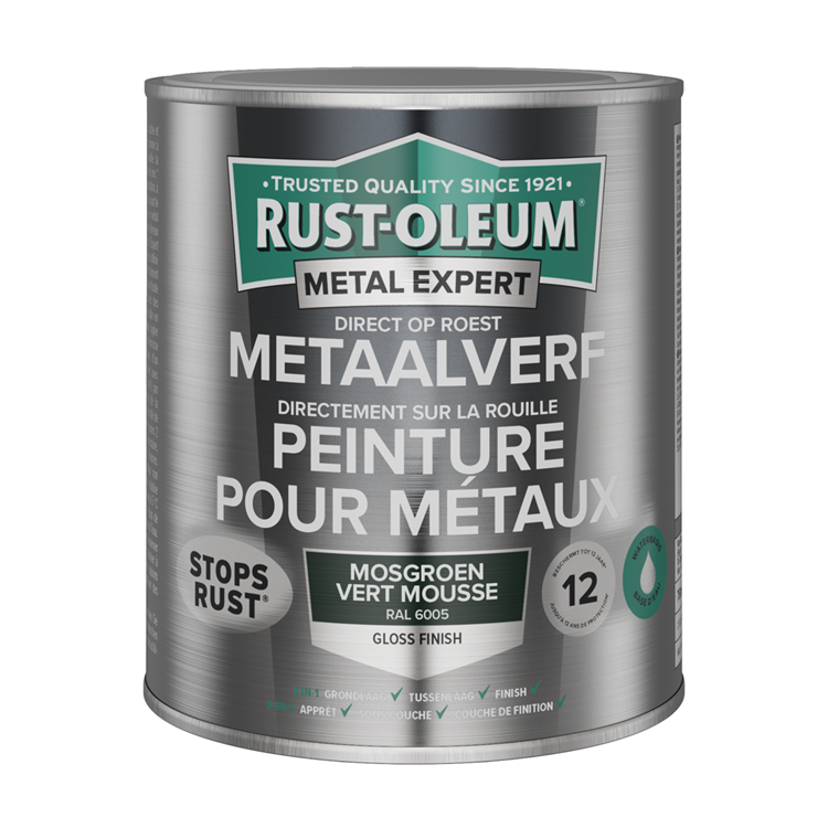 Rust-oleum 1071320 - peinture métal-hg - ral6005 -750mldirectement sur rouille | 1 pièce