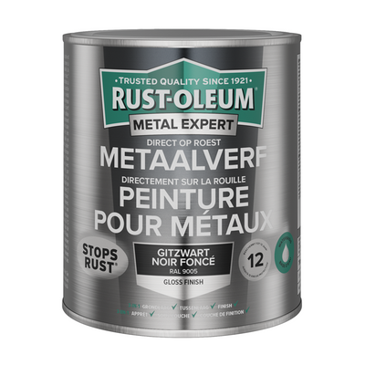 Rust-oleum 1071327 - peinture métal-hg - ral9005 -750ml directement sur la rouille | 1 pièce