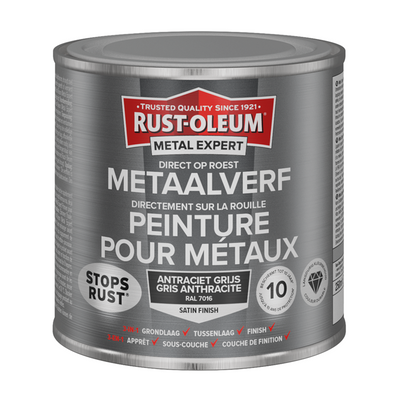 Rust-oleum 1071331 - peinture métal -zg -ral7016 -250mldirectement sur rouille | 1 pièce