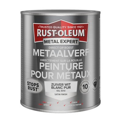Rust-oleum 1071330 - peinture métal -zg -ral9010 -750mldirectement sur rouille | 1 pièce