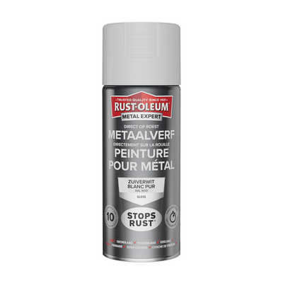 Rust-oleum 1071342 - peinture métal -hg -ral9010 -400ml directement sur la rouille | 1 pièce