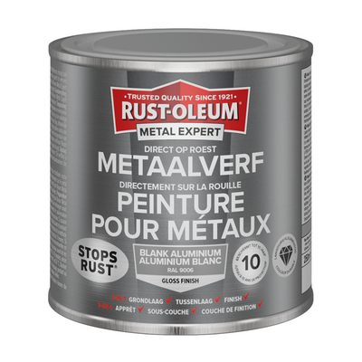 Rust-oleum 1071352 - peinture métal -hg -ral9006 -250mldirectement sur rouille | 1 pièce