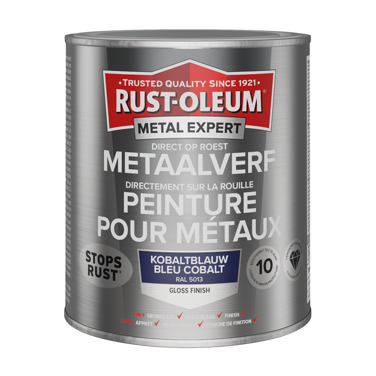 Rust-oleum 1071407 - peinture métal-hg-ral5013 -750ml directement sur la rouille | 1 pièce