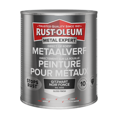 Rust-oleum 1071350 - peinture métal -hg -ral9005 -750ml directement sur la rouille | 1 pièce