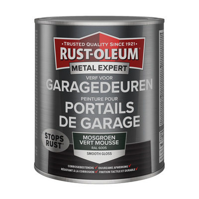 Rust-oleum 1071356 - peinture rail de porte de garage 6005-750mlmetal expert | 1 pièce