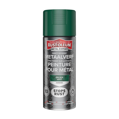 Rust-oleum 1071363 - finition martelée - vert - 400ml directement sur rouille - peinture métal | 1 pièce