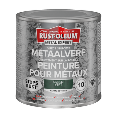 Rust-oleum 1071362 - martelé - vert - 250ml directement sur rouille - peinture métal | 1 pièce