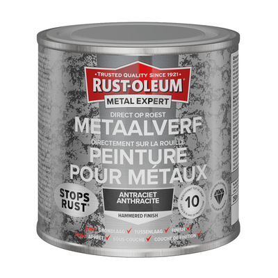 Rust-oleum 1071365 - finition martelée - anthracite - 250ml directement sur rouille - peinture métal | 1 pièce