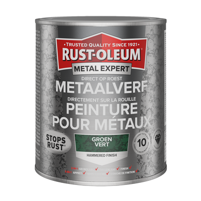 Rust-oleum 1071364 - finition martelée - vert - 750ml directement sur rouille - peinture métal | 1 pièce