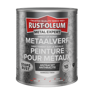 Rust-oleum 1071367 - finition martelée - anthracite - 750ml directement sur rouille - peinture métal | 1 pièce