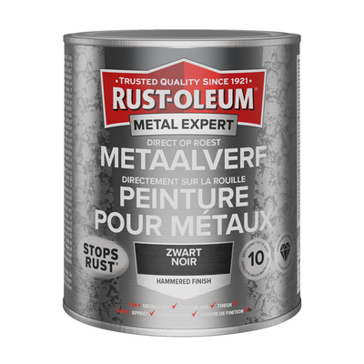 Rust-oleum 1071370 - finition martelée - noir - 750ml directement sur rouille - peinture métal | 1 pièce