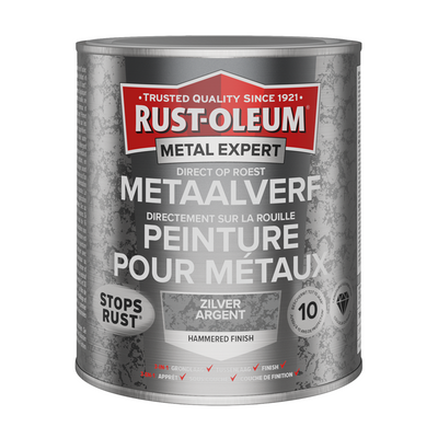 Rust-oleum 1071373 - finition martelée - argent - 750ml directement sur rouille - peinture métal | 1 pièce