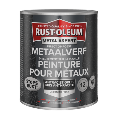 Rust-oleum 1071375 - structure - anthracite 750ml directement sur rouille - peinture métal | 1 pièce