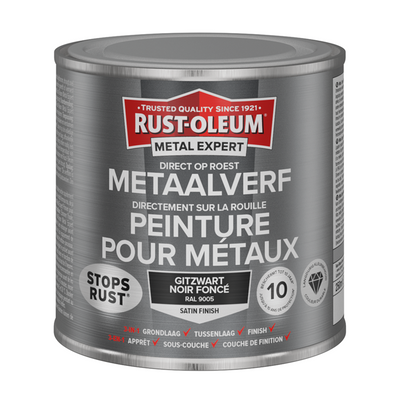 Rust-oleum 1071404 - peinture métal-zg -ral9005 -2500m directement sur la rouille | 1 pièce