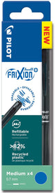 Portefeuille Pilot - lot de 4 - frixion ball plus - stylo roller effaçable - bleu - pointe moyenne
