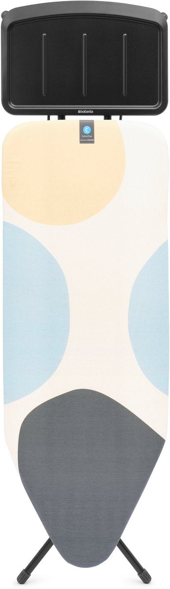 Brabantia table à repasser perfect flow c - pour centrale vapeur - 124 x 45 cm - bulles à ressort