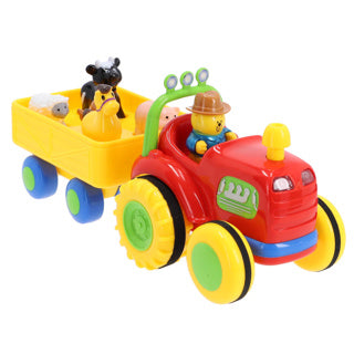 Tracteur Preskool avec animaux sur remorque avec son | 2 pièces