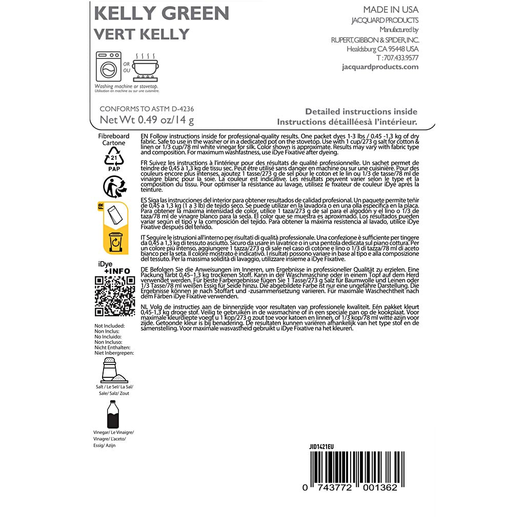 IDYE pour les tissus naturels, Germing Green, 14 gr 1 Box