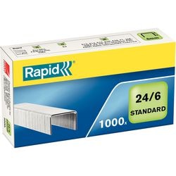 Agrafes rapid argent 24 6 acier 1 000 pièces 20 feuilles