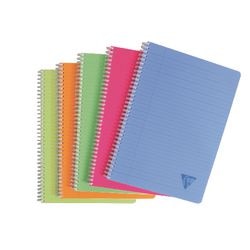 Carnets à spirale linicolor clairfontaine 3328146 a4 lignés assortis